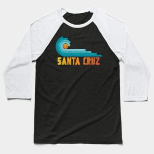 Surfing Santa Cruz Retro Vintage Baseball T-Shirt